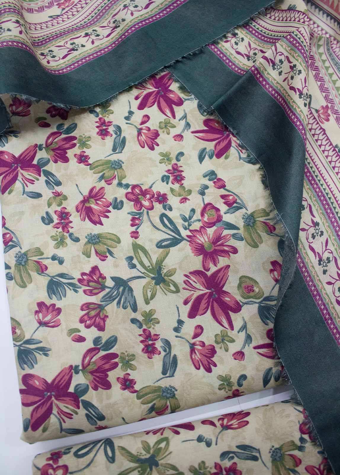 Bin Saeed Fabric - DP-0234- 3 Piece Lawn Printed UnStitched Suit