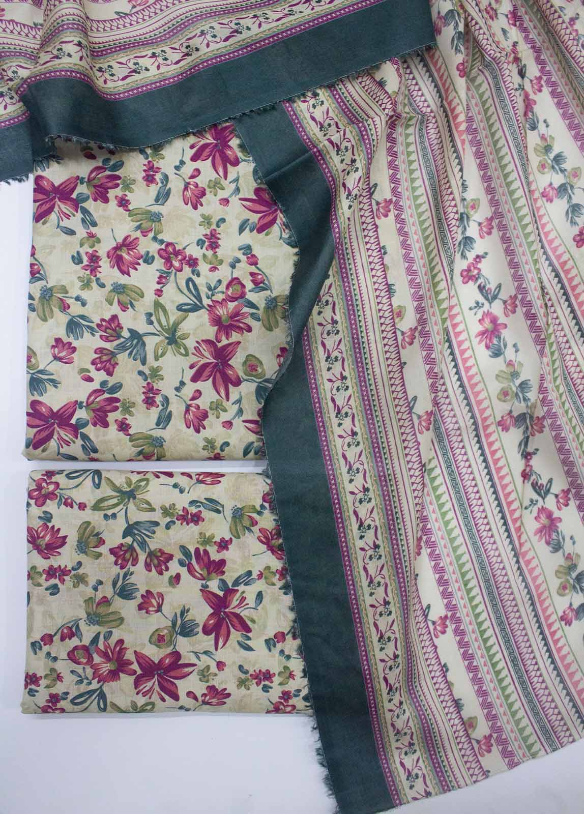 Bin Saeed Fabric - DP-0234- 3 Piece Lawn Printed UnStitched Suit