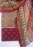 DP-0235- 3 Piece Lawn Printed UnStitched Suit
