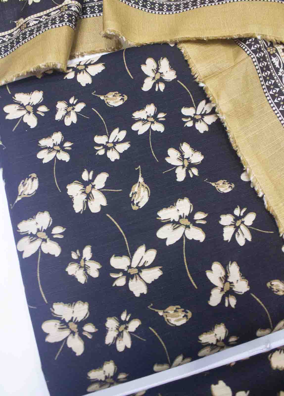 Bin Saeed Fabric - DP-0237- 3 Piece Lawn Printed UnStitched Suit