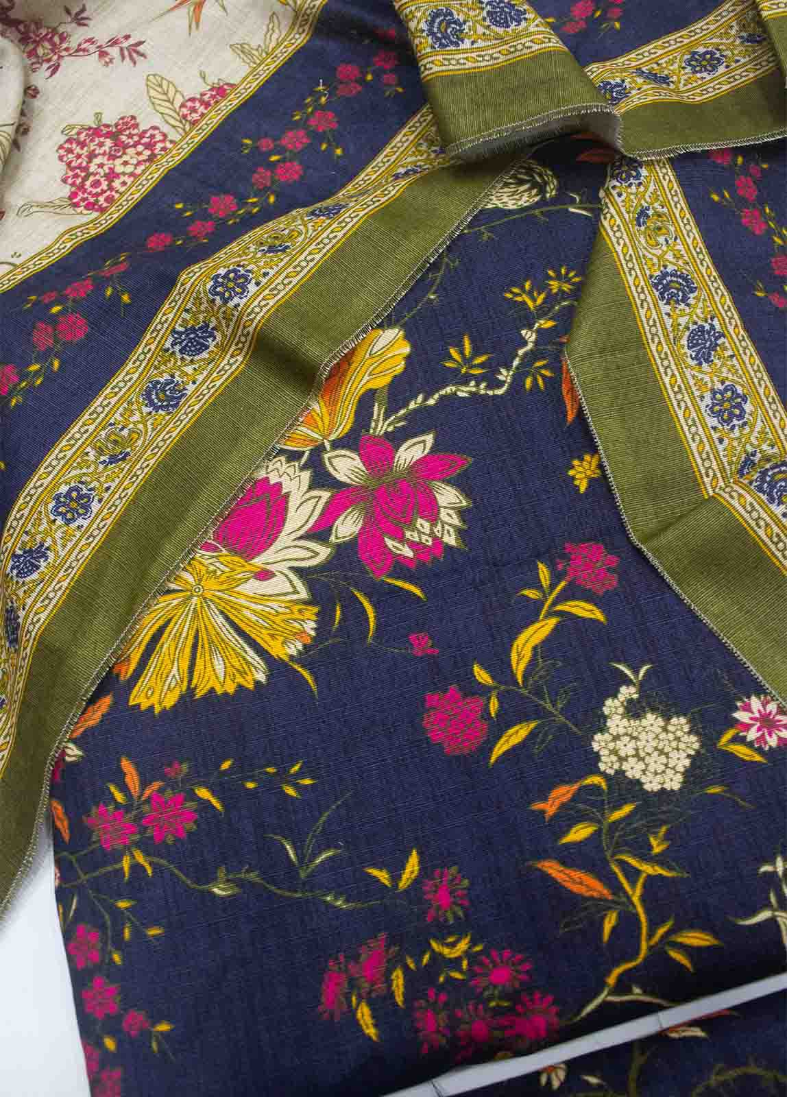 Bin Saeed Fabric - DP-0238- 3 Piece Lawn Printed UnStitched Suit