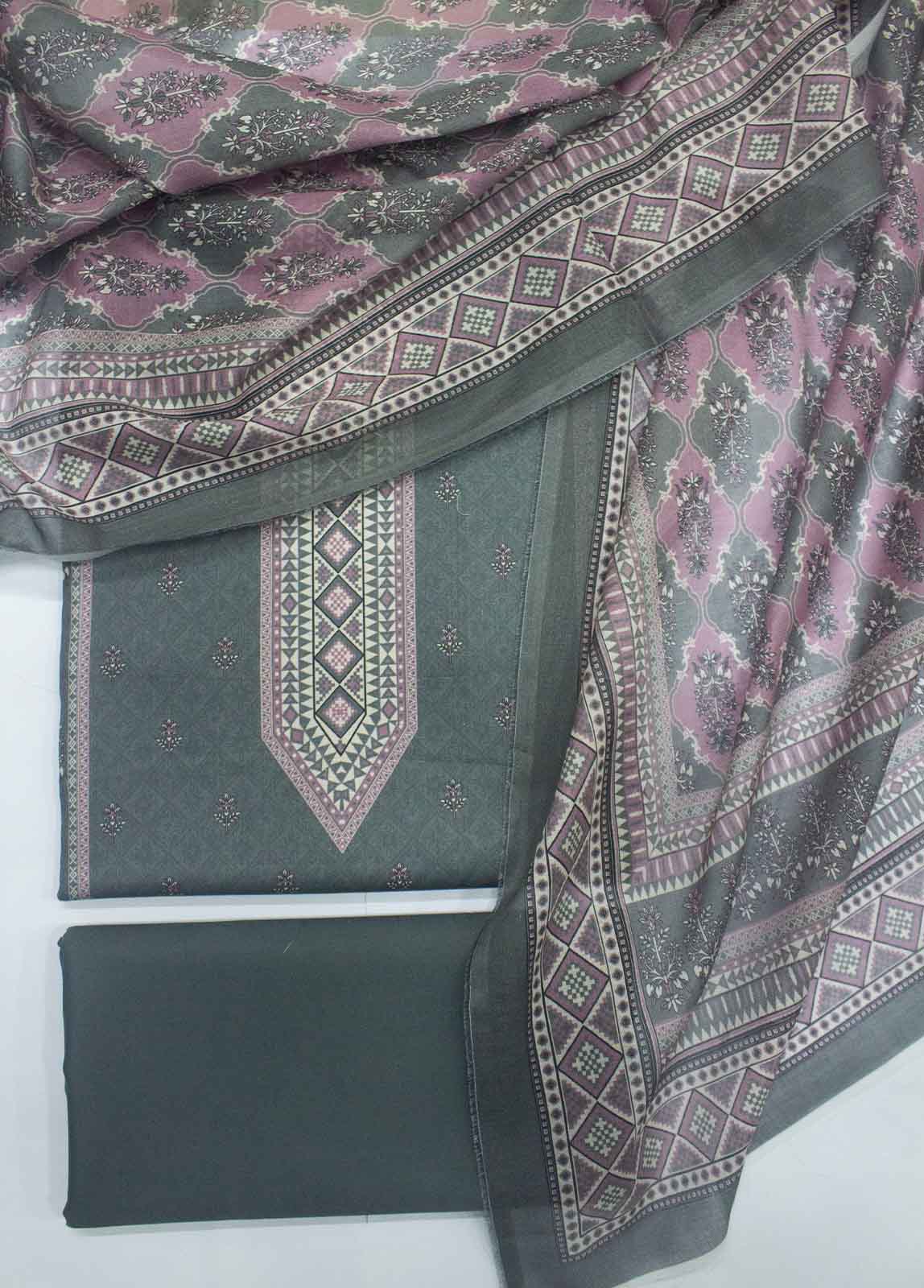Bin Saeed Fabric - DP-0255- 3 Piece Lawn Printed UnStitched Suit