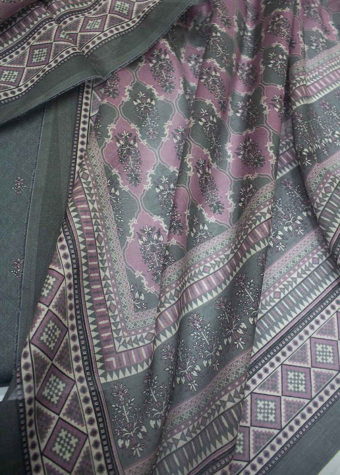 Bin Saeed Fabric - DP-0255- 3 Piece Lawn Printed UnStitched Suit