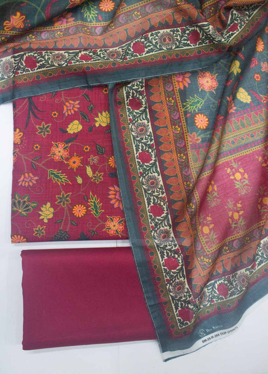 DP-0268- 3 Piece Lawn Printed UnStitched Suit