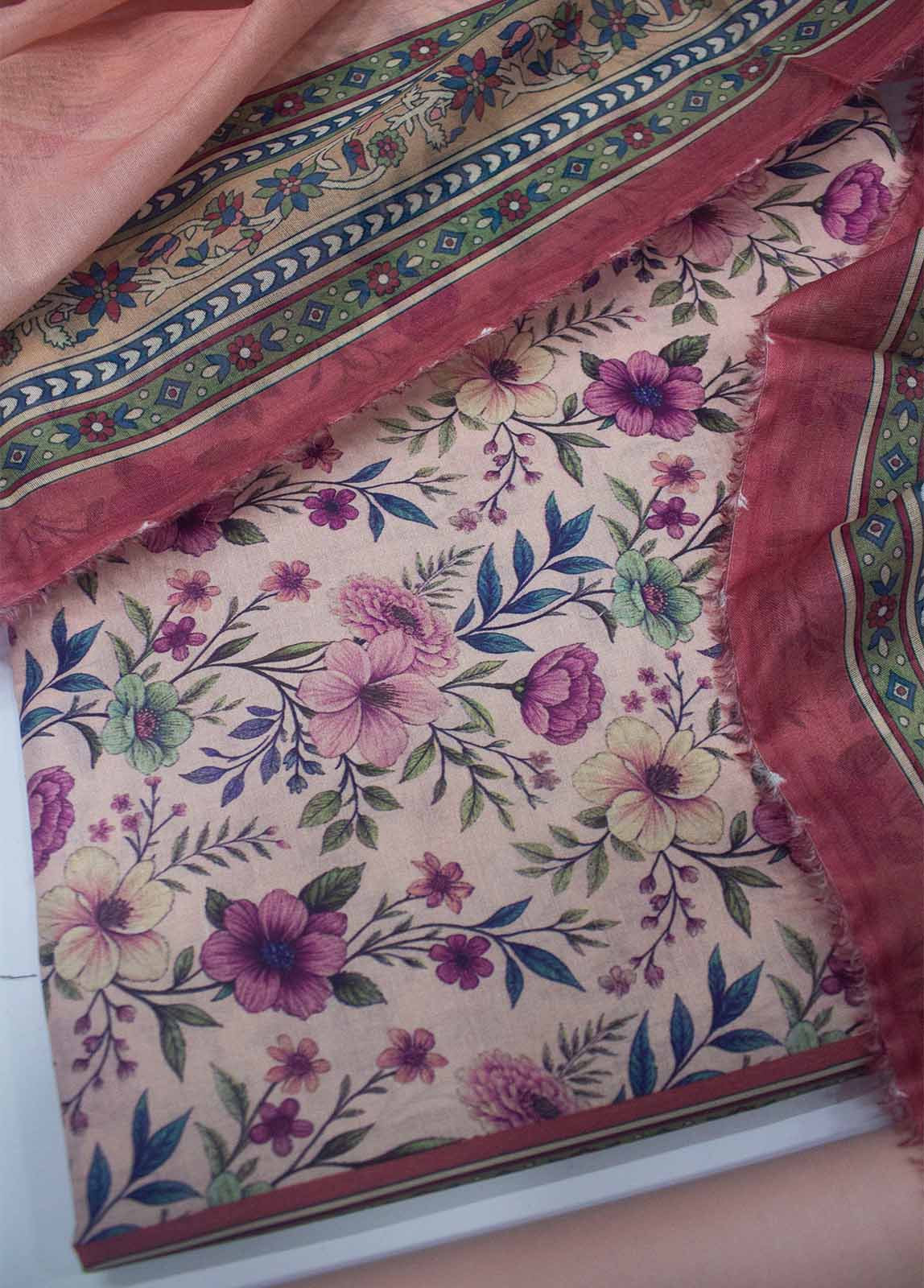 Bin Saeed Fabric - DP-027- 3 Piece Lawn Printed UnStitched Suit