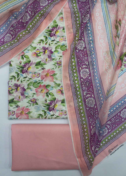 DP-0281- 3 Piece Lawn Printed UnStitched Suit