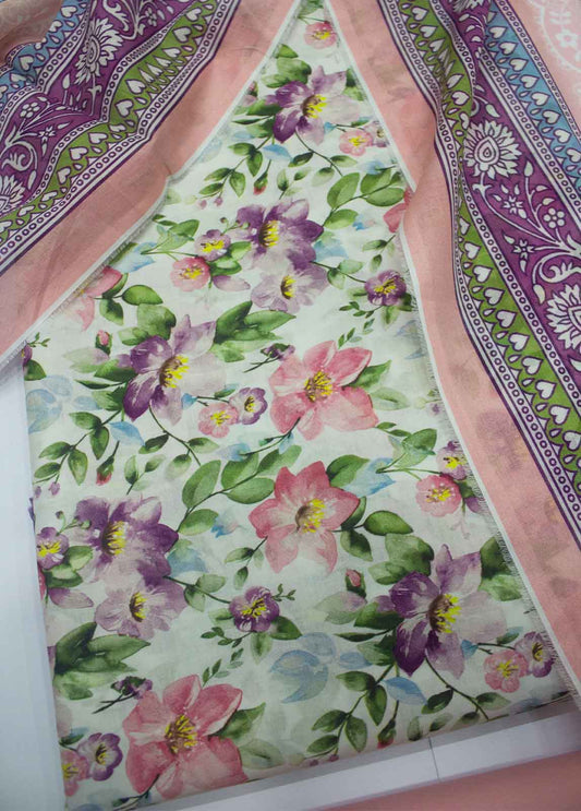 DP-0281- 3 Piece Lawn Printed UnStitched Suit