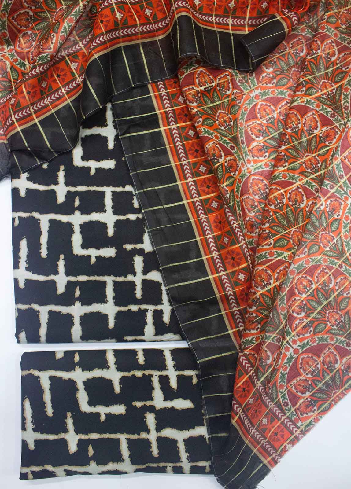 DP-0287- 3 Piece Lawn Printed UnStitched Suit