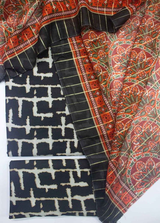 DP-0287- 3 Piece Lawn Printed UnStitched Suit