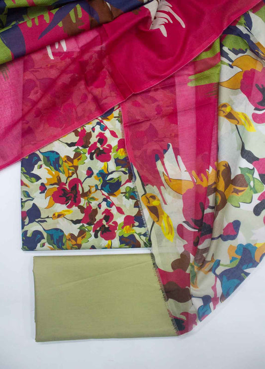 DP-0288- 3 Piece Lawn Printed UnStitched Suit