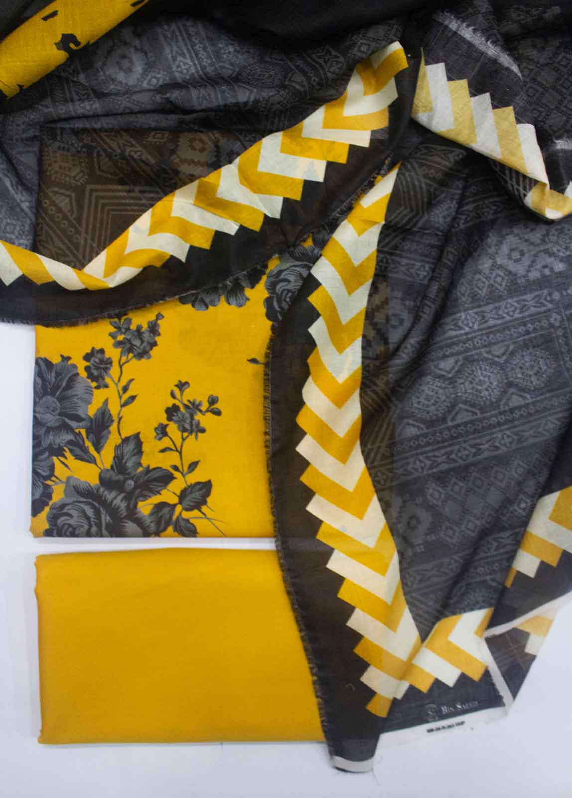Bin Saeed Fabric - DP-0293- 3 Piece Lawn Printed UnStitched Suit