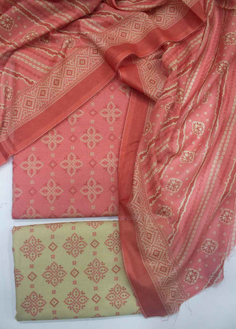 Bin Saeed Fabric - DP-0302- 3 Piece Lawn Printed UnStitched Suit