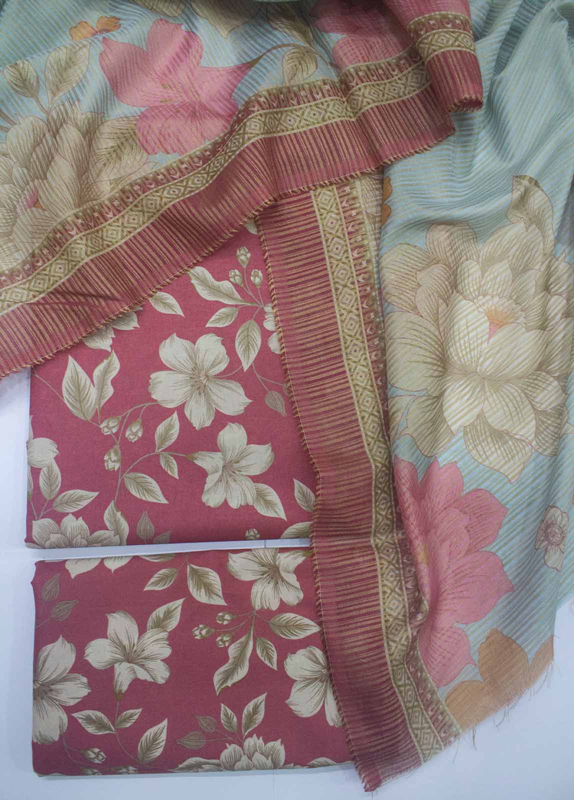 Bin Saeed Fabric - DP-0303- 3 Piece Lawn Printed UnStitched Suit