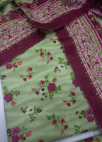 Bin Saeed Fabric - DP-0305- 3 Piece Lawn Printed UnStitched Suit