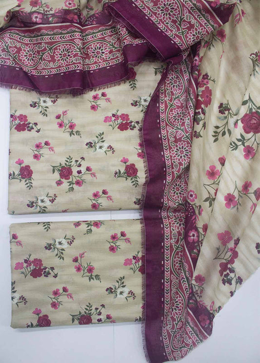 DP-0308- 3 Piece Lawn Printed UnStitched Suit