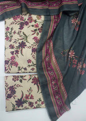 DP-0312- 3 Piece Lawn Printed UnStitched Suit