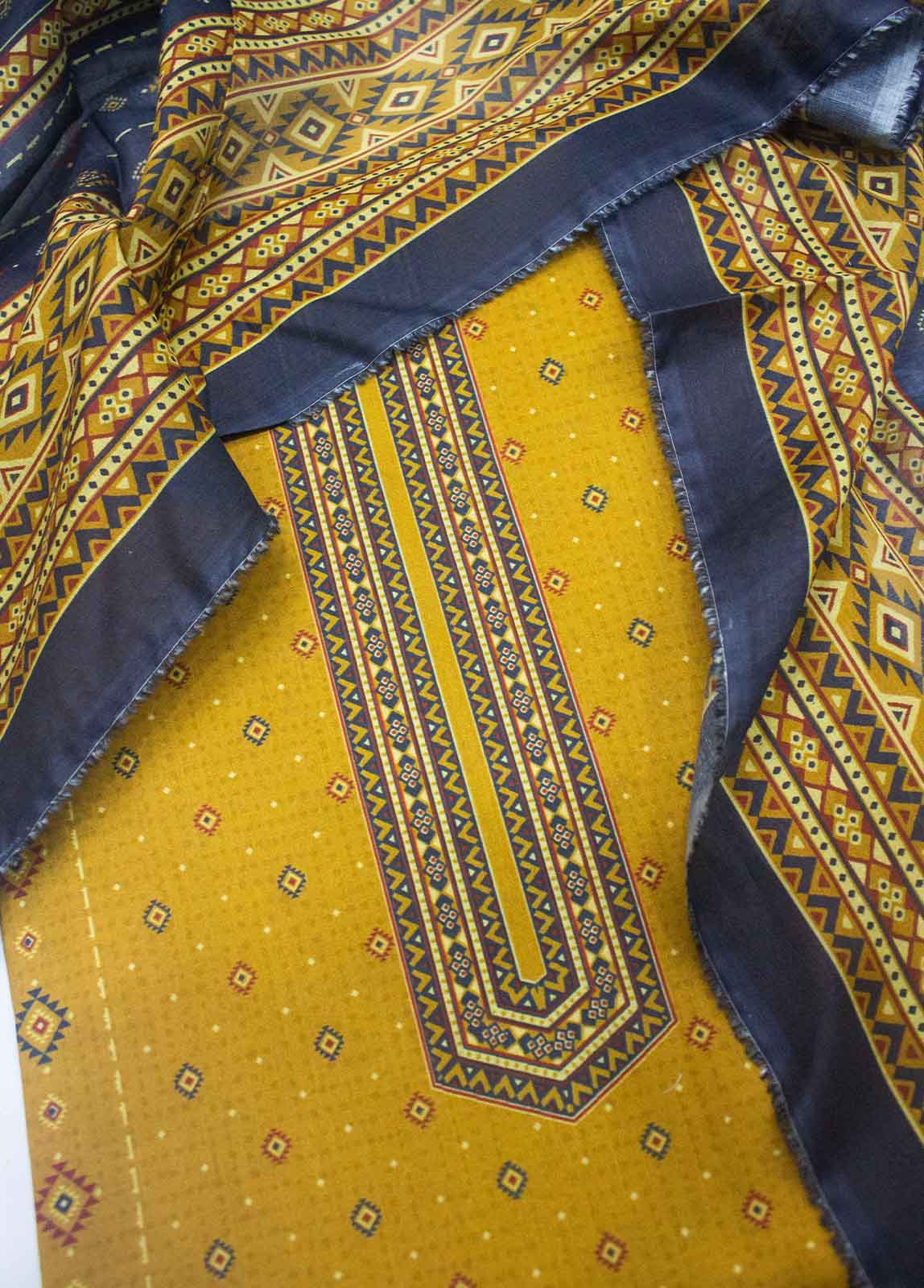 Bin Saeed Fabric - DP-0354- 3 Piece Lawn Printed UnStitched Suit