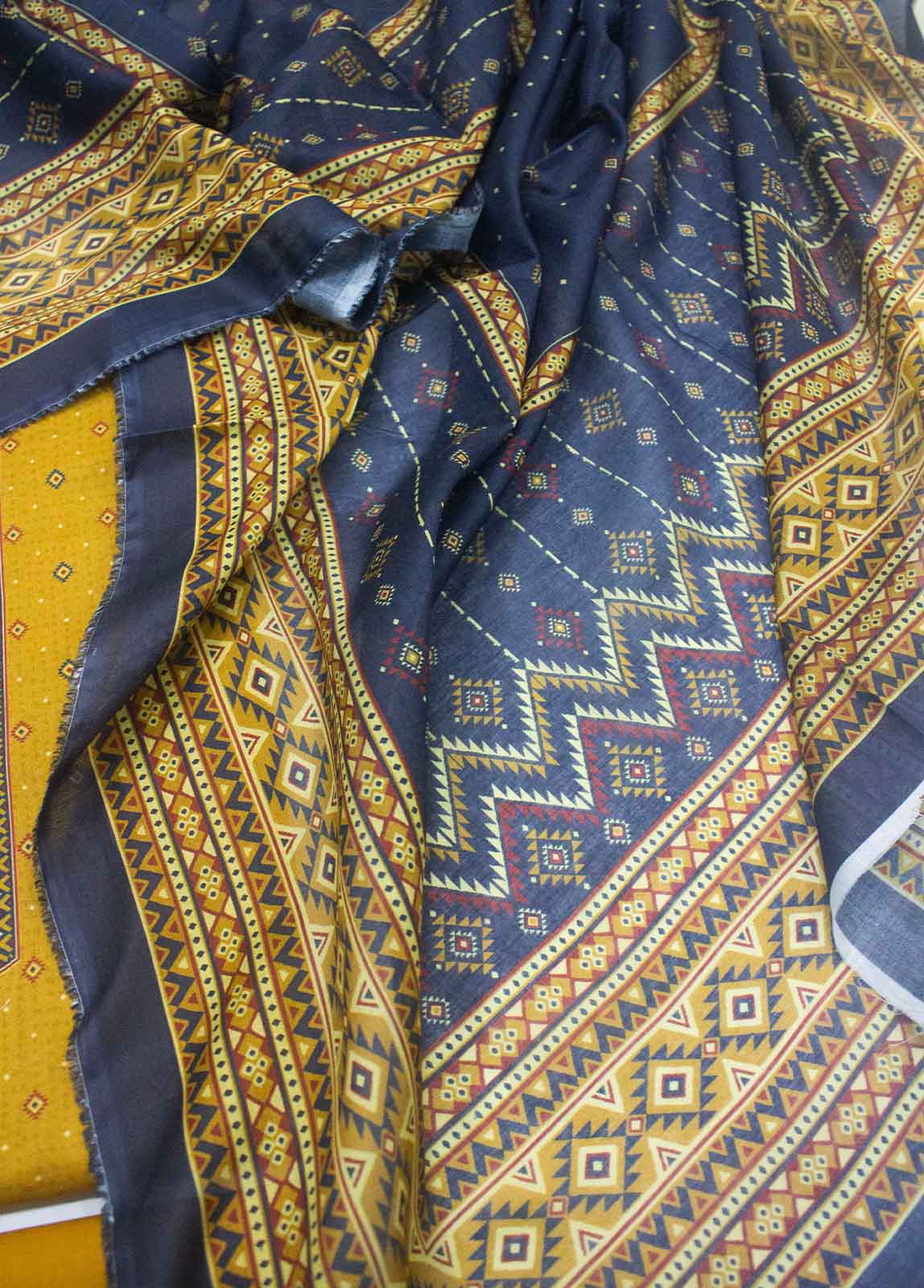 Bin Saeed Fabric - DP-0354- 3 Piece Lawn Printed UnStitched Suit