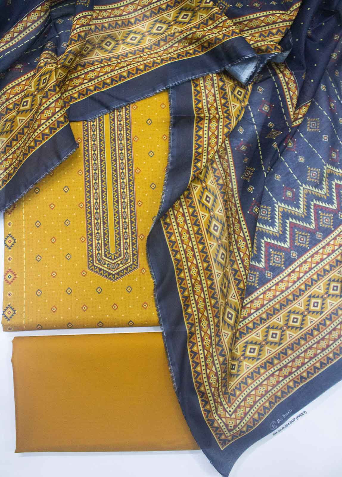Bin Saeed Fabric - DP-0354- 3 Piece Lawn Printed UnStitched Suit