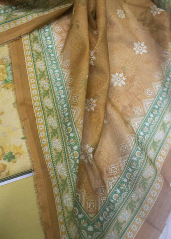 Bin Saeed Fabric - DP-0358- 3 Piece Lawn Printed UnStitched Suit