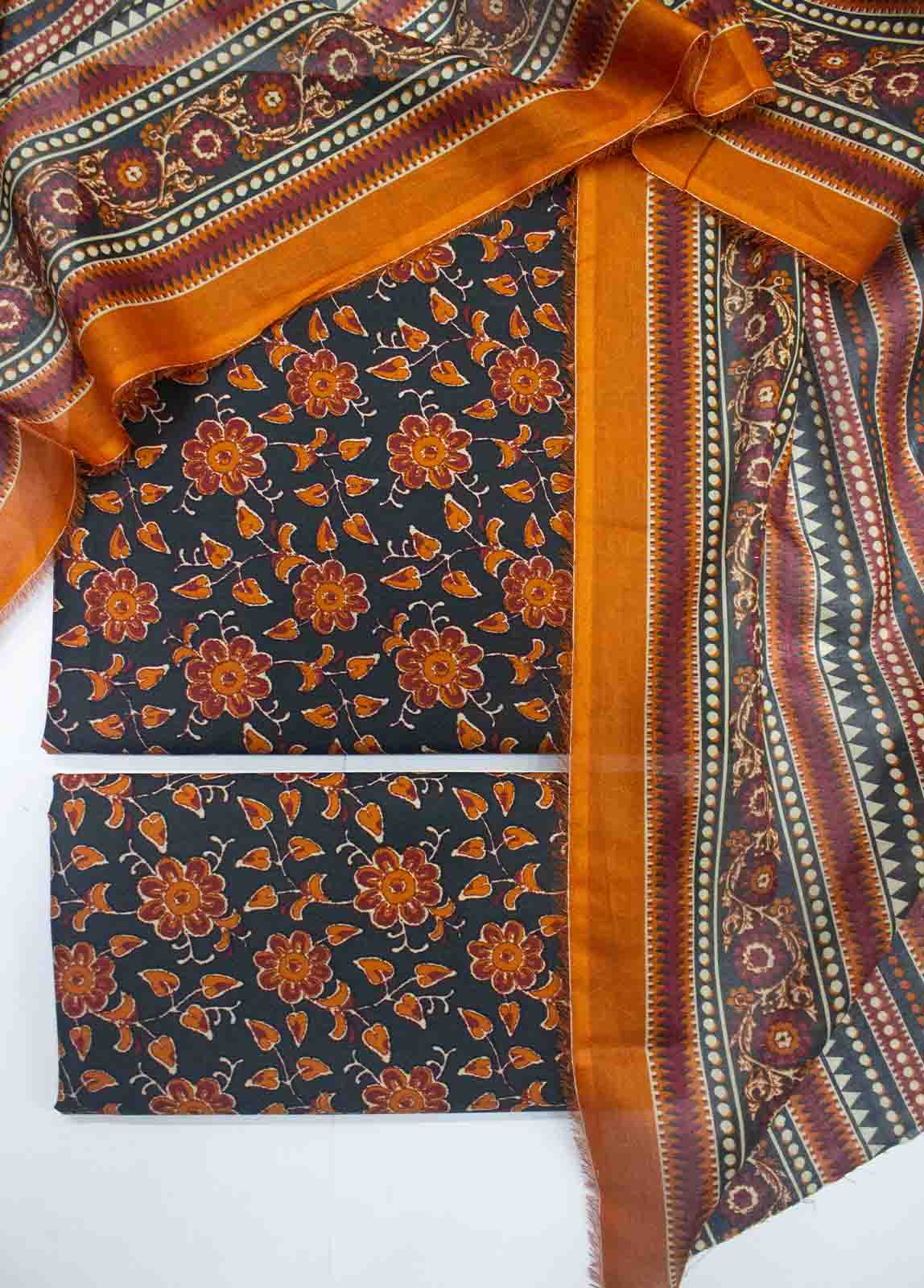 Bin Saeed Fabric - DP-036- 3 Piece Lawn Printed UnStitched Suit