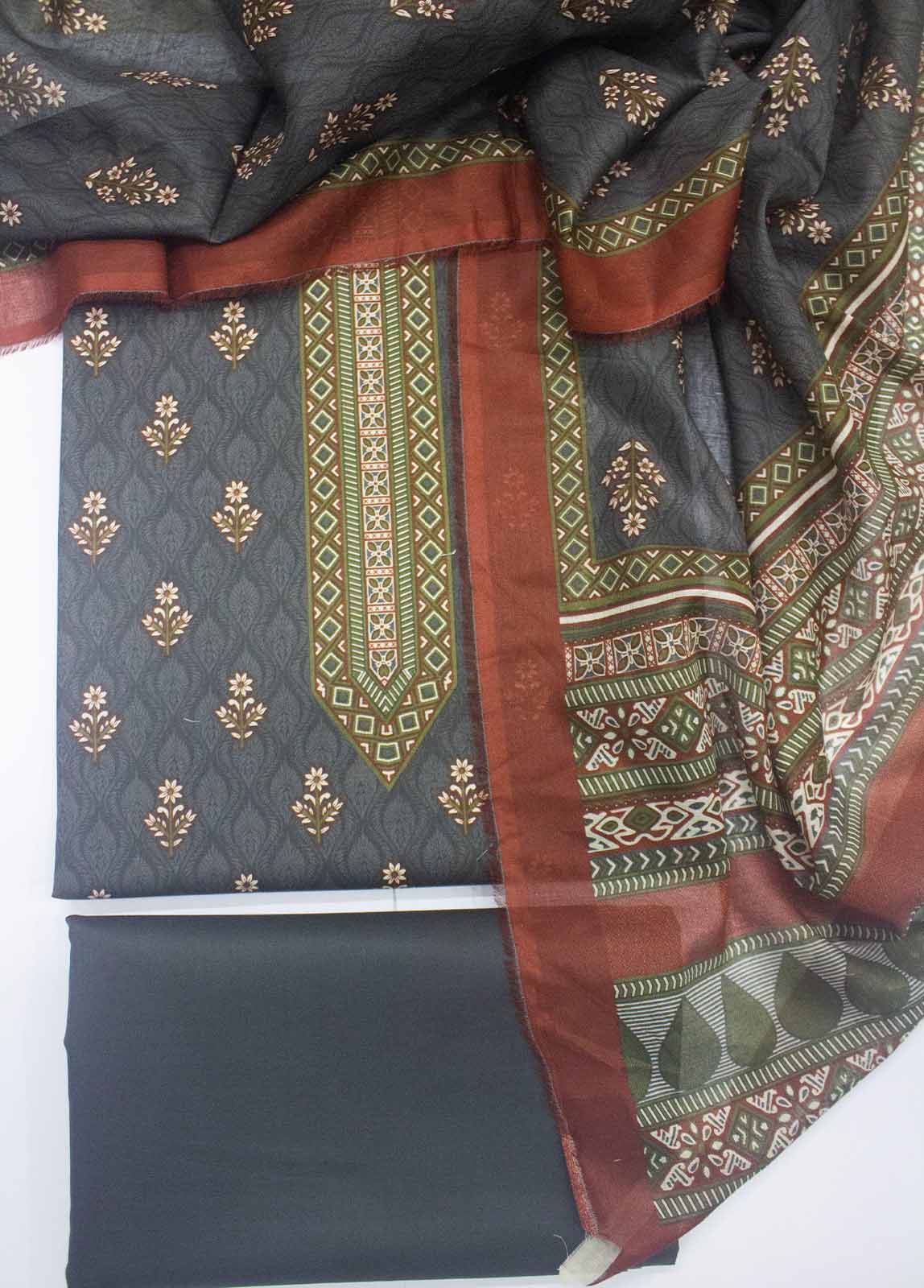 Bin Saeed Fabric - DP-0366- 3 Piece Lawn Printed UnStitched Suit