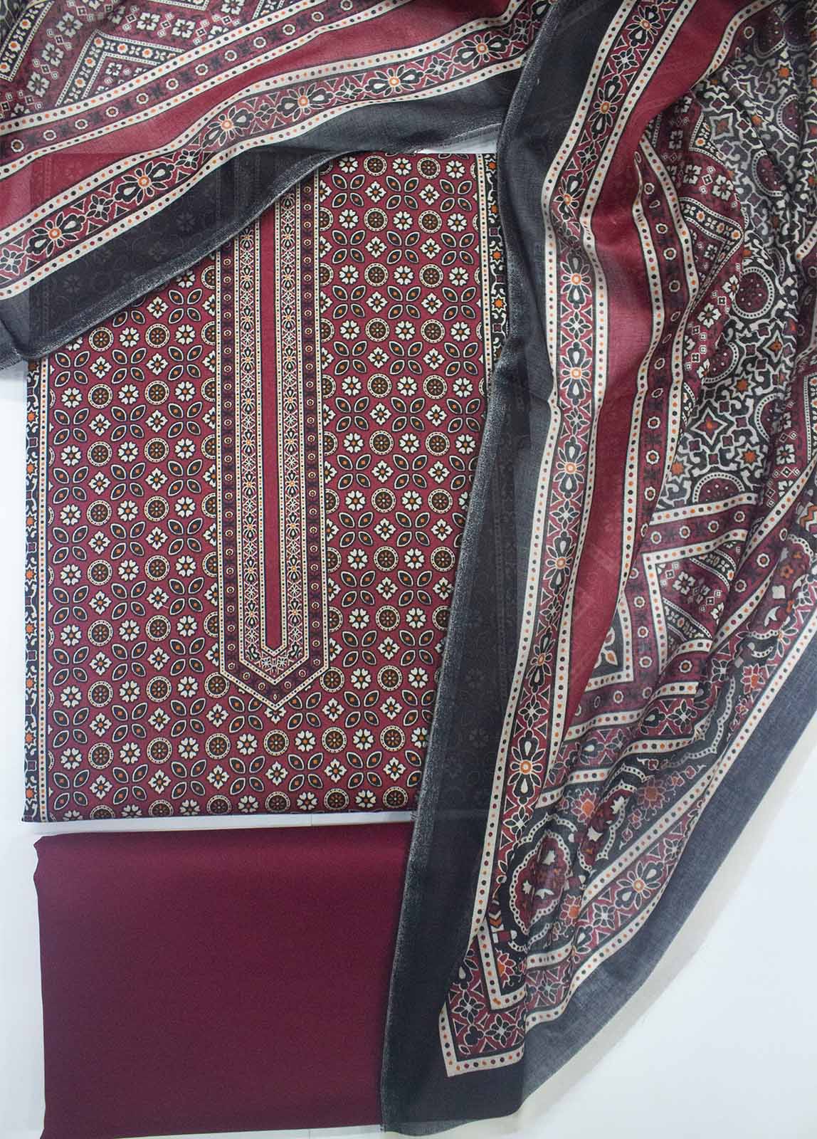 Bin Saeed Fabric - DP-0367- 3 Piece Lawn Printed UnStitched Suit