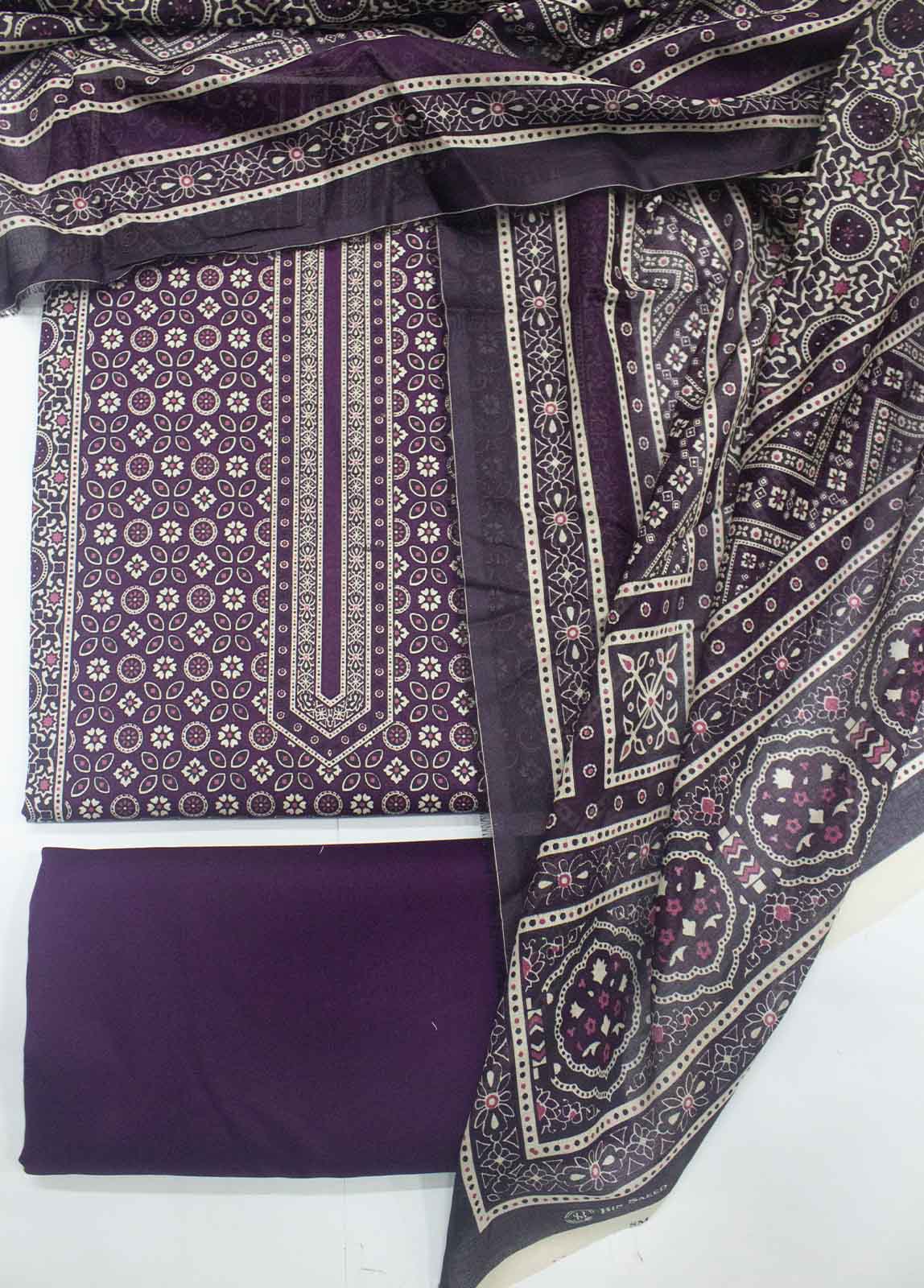 Bin Saeed Fabric - DP-0368- 3 Piece Lawn Printed UnStitched Suit