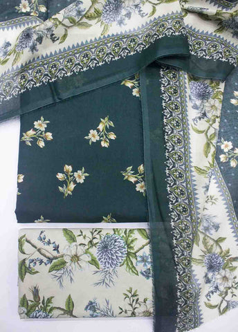 Bin Saeed Fabric - DP-037- 3 Piece Lawn Printed UnStitched Suit