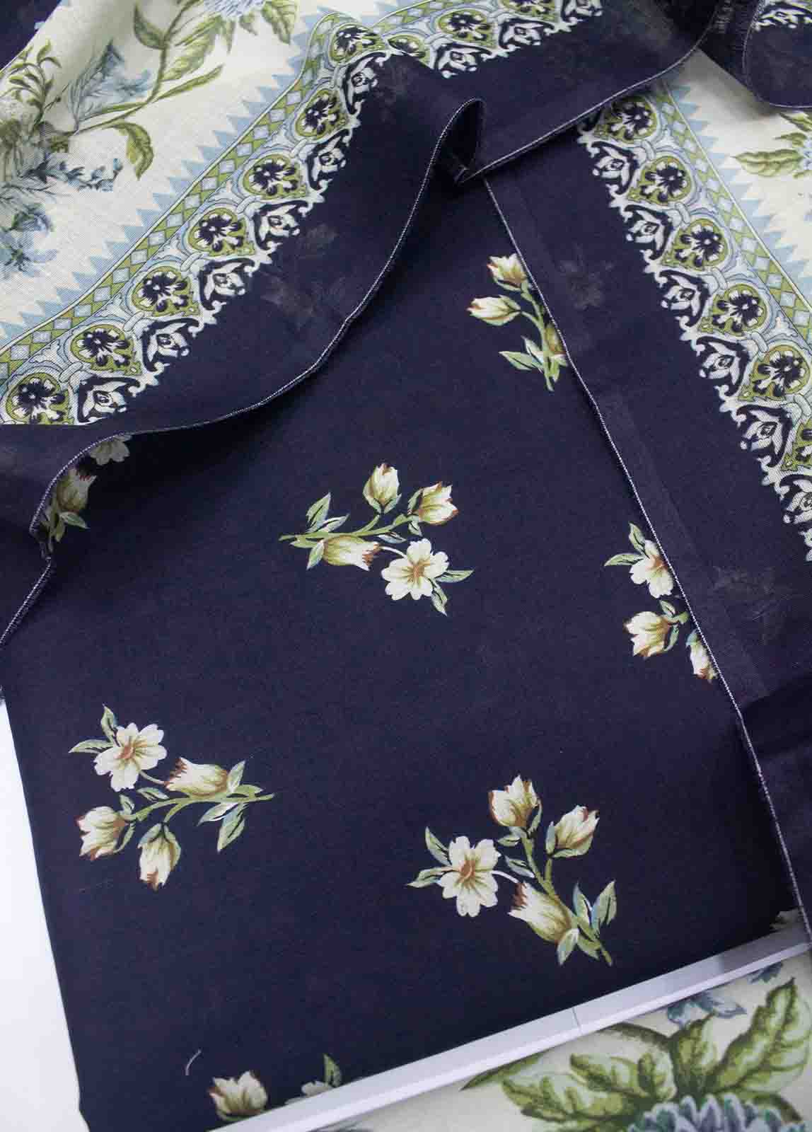 Bin Saeed Fabric - DP-039- 3 Piece Lawn Printed UnStitched Suit