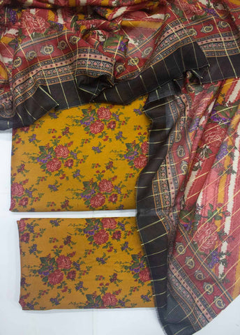 Bin Saeed Fabric - DP-0403- 3 Piece Lawn Printed UnStitched Suit