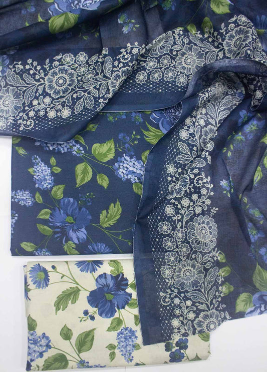 DP-0406- 3 Piece Lawn Printed UnStitched Suit