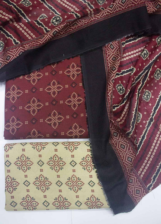 DP-0407- 3 Piece Lawn Printed UnStitched Suit
