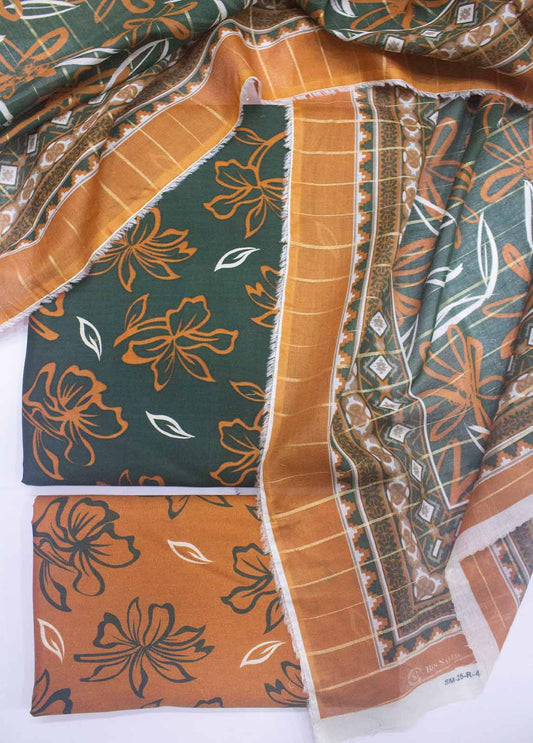 DP-0411- 3 Piece Lawn Printed UnStitched Suit