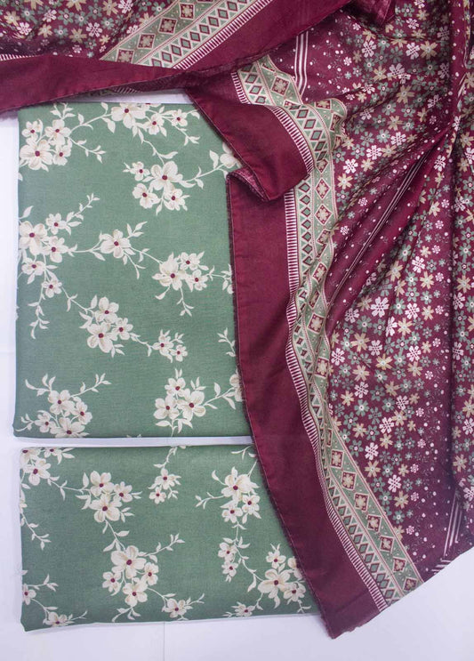 DP-0412- 3 Piece Lawn Printed UnStitched Suit