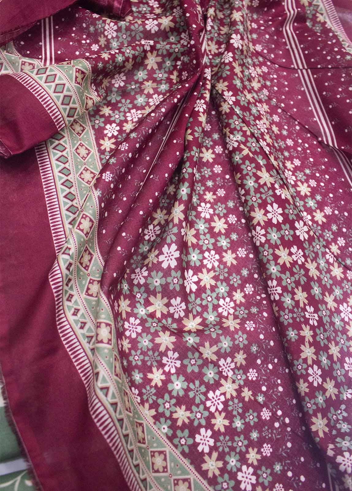 DP-0412- 3 Piece Lawn Printed UnStitched Suit
