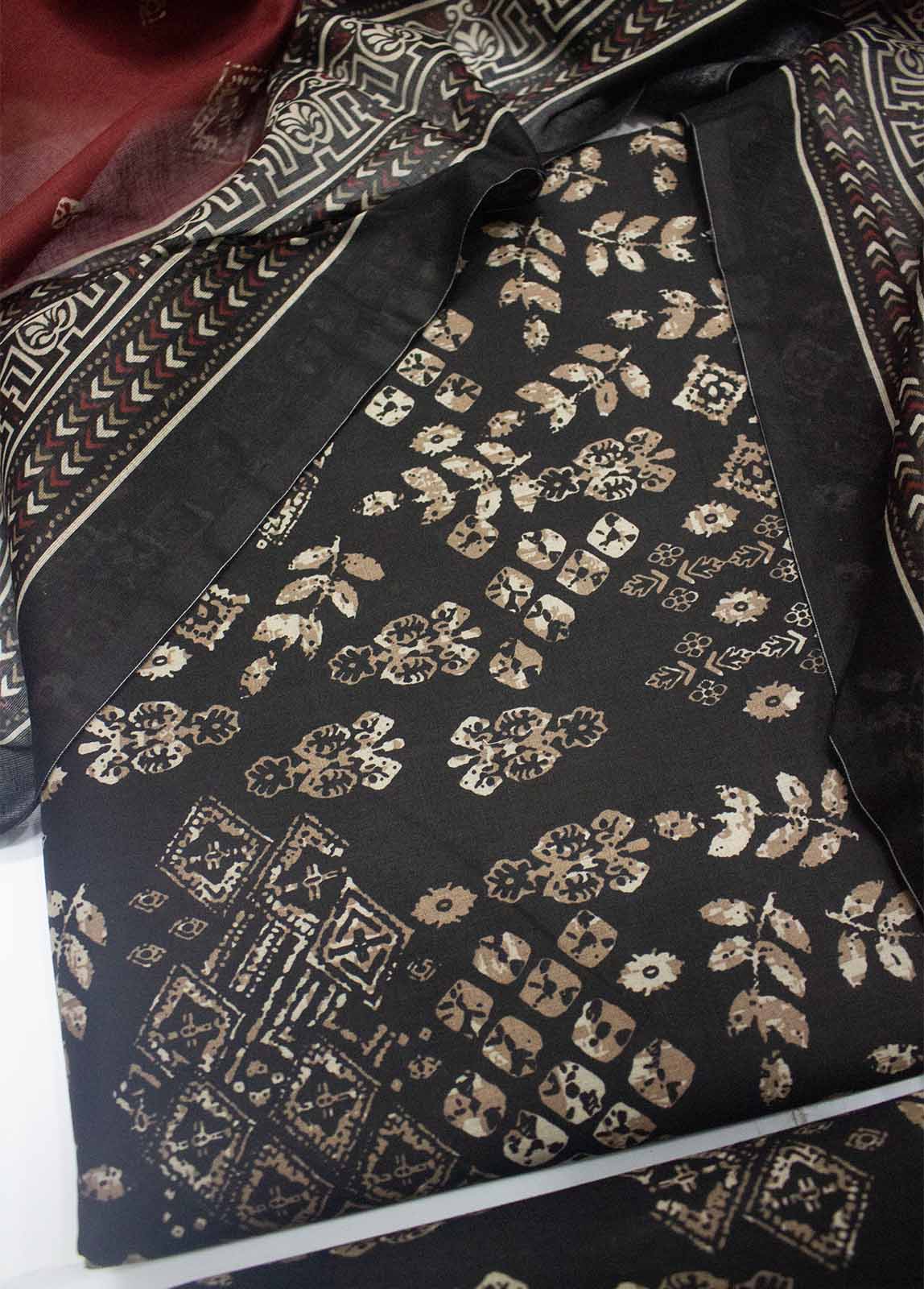 DP-0414- 3 Piece Lawn Printed UnStitched Suit