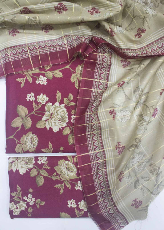 DP-0418- 3 Piece Lawn Printed UnStitched Suit