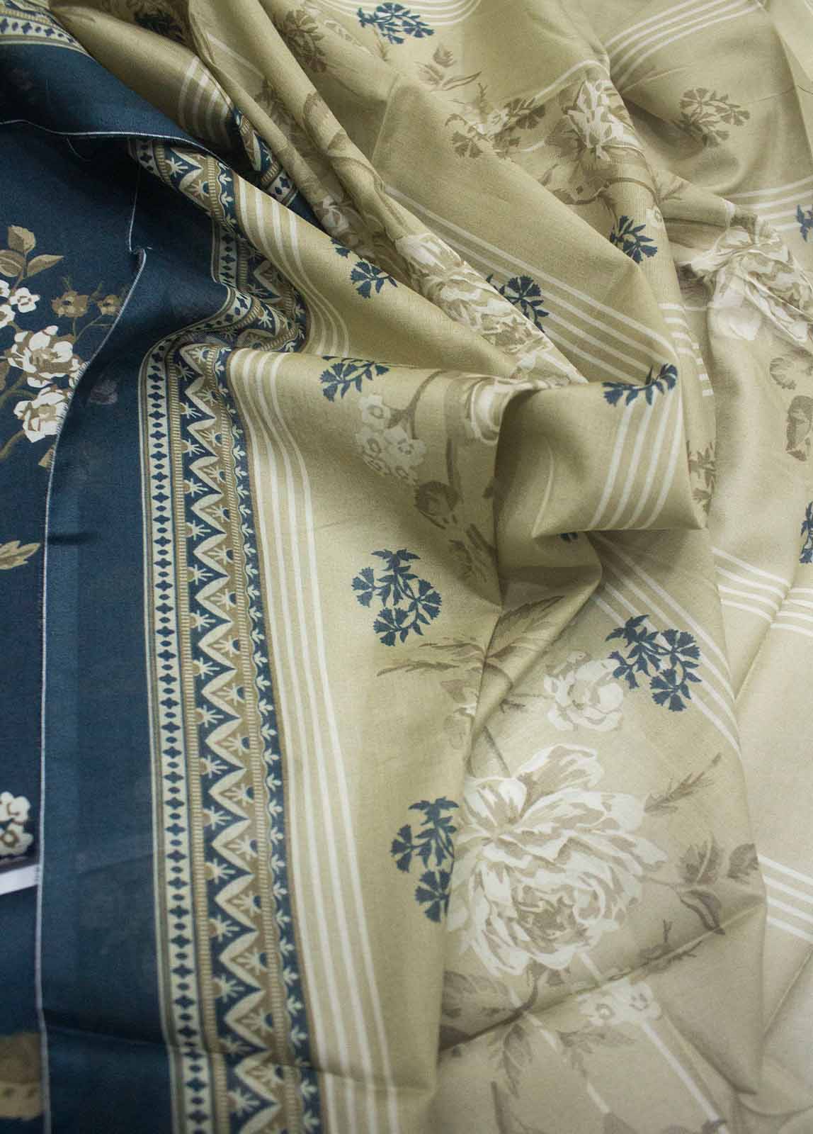 Bin Saeed Fabric - DP-0419- 3 Piece Lawn Printed UnStitched Suit