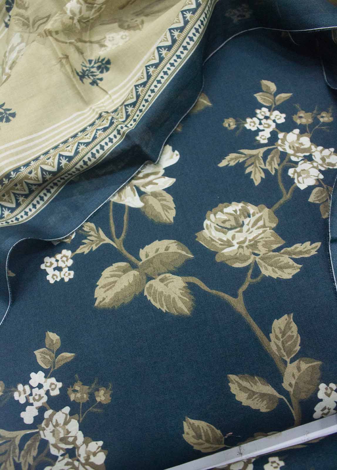 Bin Saeed Fabric - DP-0419- 3 Piece Lawn Printed UnStitched Suit