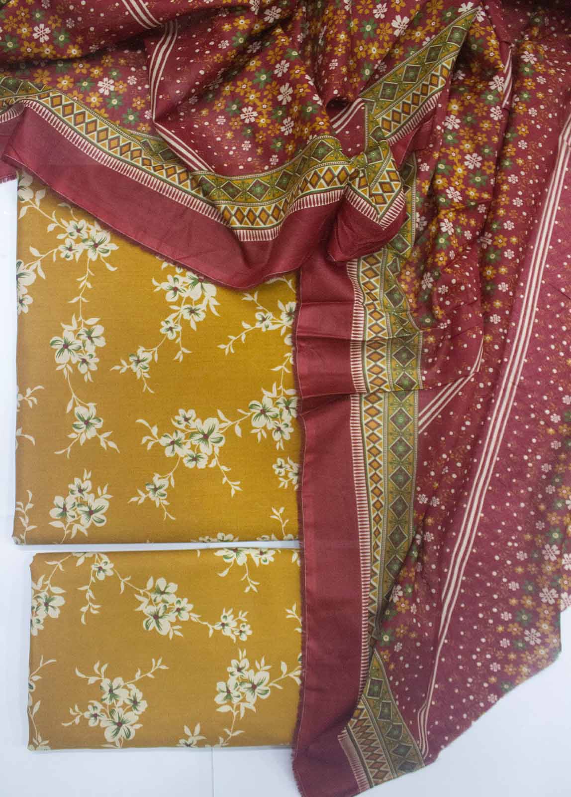 Bin Saeed Fabric - DP-0425- 3 Piece Lawn Printed UnStitched Suit