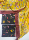 DP-0428- 3 Piece Cotton Printed UnStitched Suit