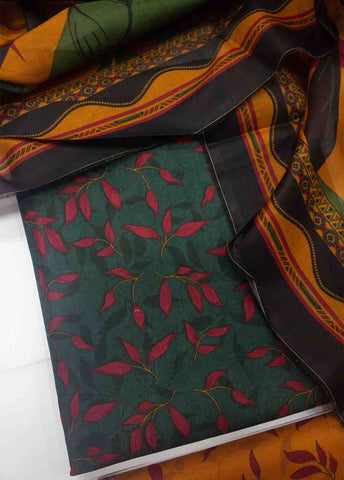Bin Saeed Fabric - DP-0429- 3 Piece Cotton Printed UnStitched Suit