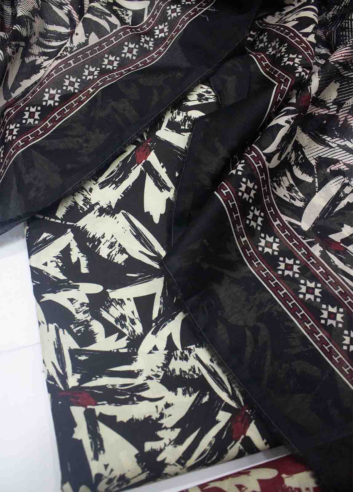DP-0432- 3 Piece Cotton Printed UnStitched Suit