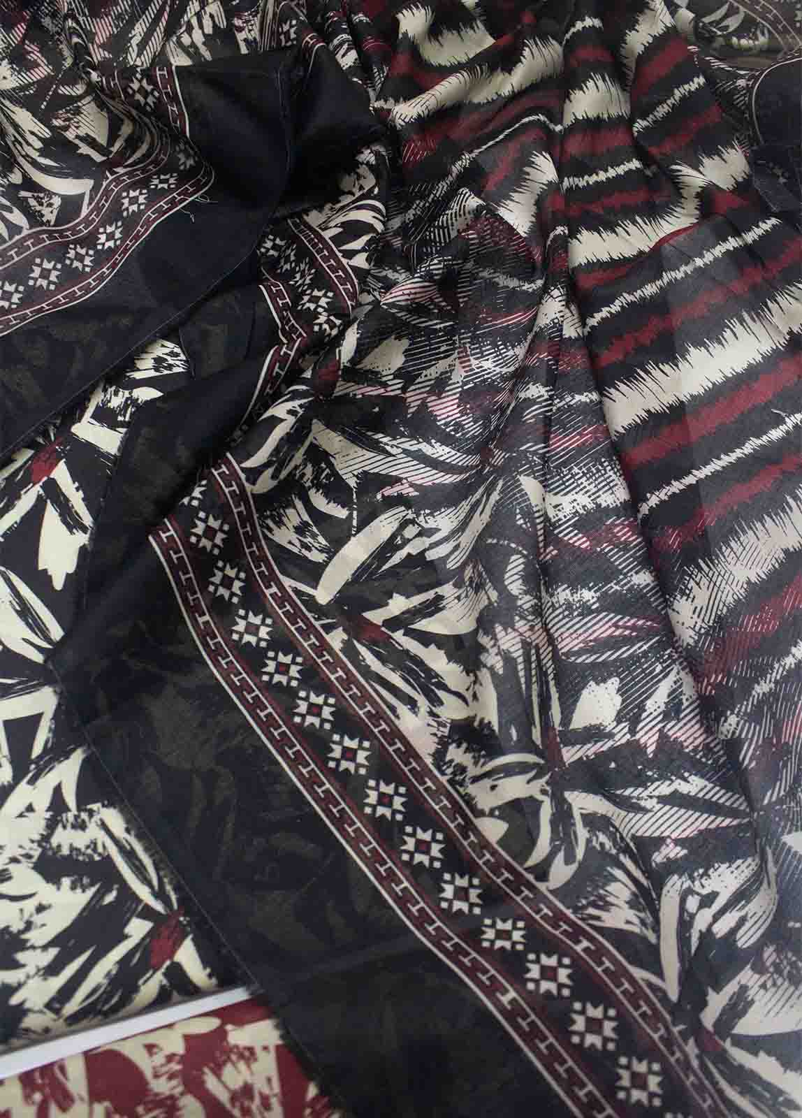 DP-0432- 3 Piece Cotton Printed UnStitched Suit