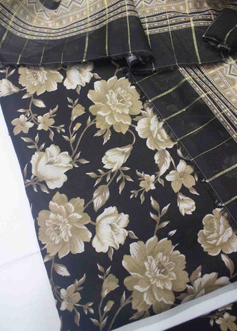 Bin Saeed Fabric - DP-0433 - 3 Piece Cotton Printed UnStitched Suit