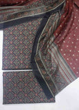 DP-0434- 3 Piece Cotton Printed UnStitched Suit
