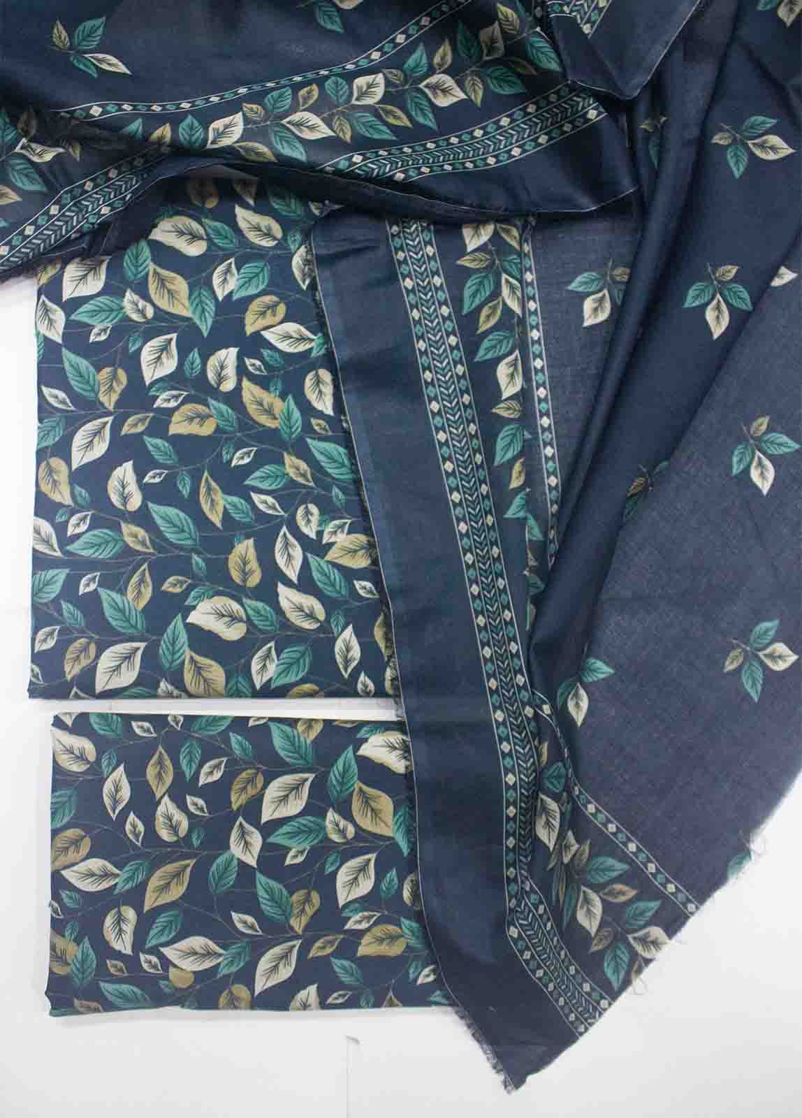 Bin Saeed Fabric - DP-0436- 3 Piece Cotton Printed UnStitched Suit