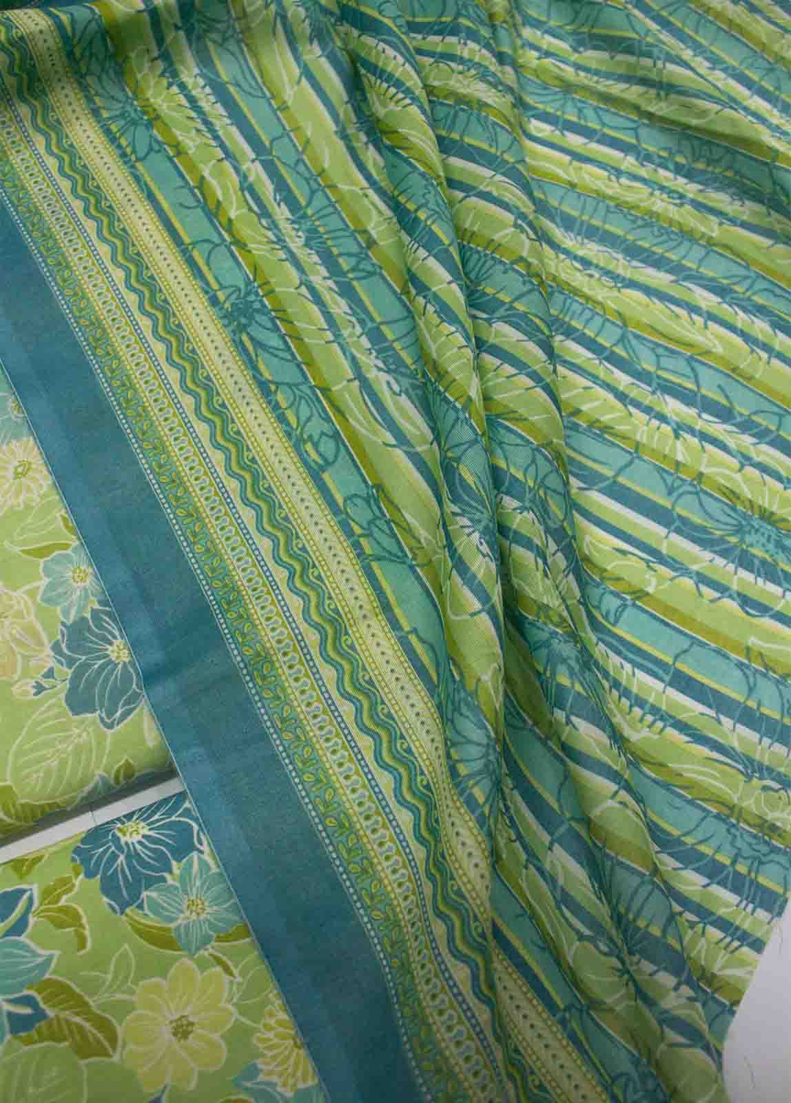 Bin Saeed Fabric - DP-0437- 3 Piece Cotton Printed UnStitched Suit