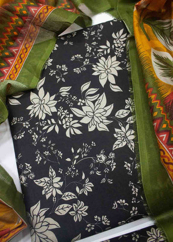 Bin Saeed Fabric - DP-0438- 3 Piece Cotton Printed UnStitched Suit